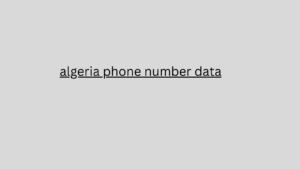 algeria phone number data 